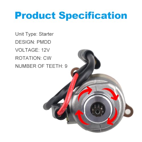 Image of WATERWICH Starter Compatible with GY6 150cc 200CC 250CC Scooter Go Karts Dirt Bike for Chinese ATV Compatible with Tao Tao Coolster Jonway Baja Roketa 4 Wheelers