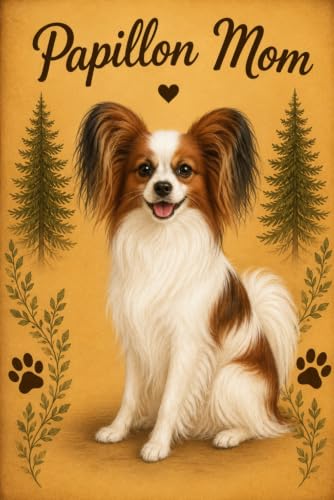Papillon Mom Notebook – Rustic Dog Journal for Women – Cute Gift for Papillon Lovers 6 x 9– 120 Lined Pages – Dog Mom Stationery image 2