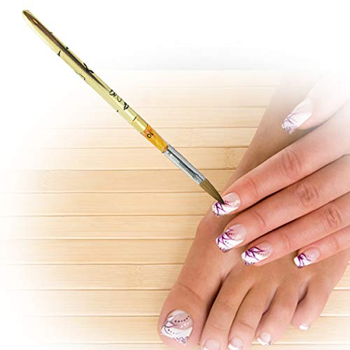 Acryl Steckpinsel Gr.10 Gold Pinsel für Acrylmodellage Acrylpinsel Nagldesign Acrynägel Profi Pinsel – Bild 8