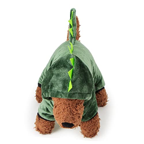Roupas quentes para animais de estimação, roupa de dinossauro para cães pequenos, cosplay