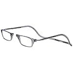 Clic Magnetic Reading Glasses for Men or Women, Computer Readers, Original Expandable (M-XL, Smoke, 1.50 Magnification)