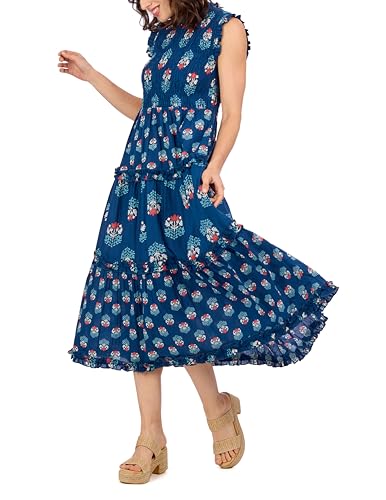 Mud Pie Women's Ward Smocked Midi Dress3