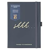 Busy B - Passwortbuch - Kohlengrau Kunstledereinband - Alle Ihre Internet-Passwörter an einem Ort -...