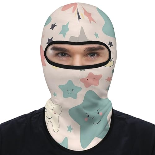 Balaclava con estrellas para hombre y mujer, máscara facial para protección solar, transpirable, cubre toda la cabeza, ideal para senderismo, ciclismo, carrera y conducción miniatura 1