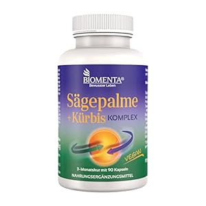 BIOMENTA Sägepalme + Kürbis Komplex – 90 hochdosierte Sägepalme Kürbis Kapseln für 3 Monate – mit Tomatenextrakt…