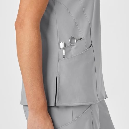 WINK W123 Women's Stylized V-Neck Scrub Top, Grey, XS by WINK - Used condition - Image 6