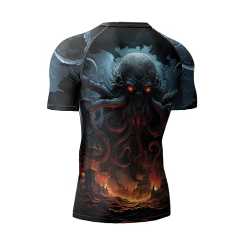 Ultra Soft Compression Shirt for Men, Rash Guard Men Jiu Jitsu Short Sleeve2