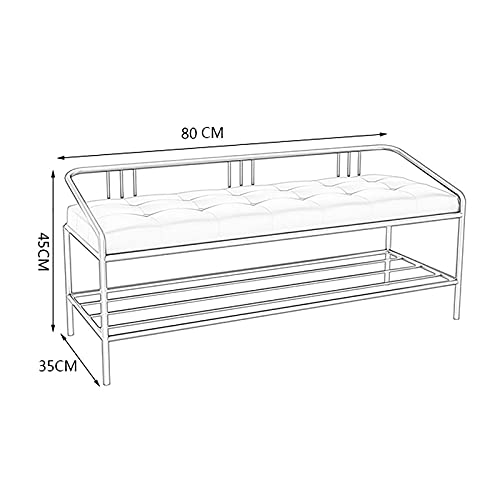 Banc à chaussures architectural avec cadre en métal pour entrée moderne