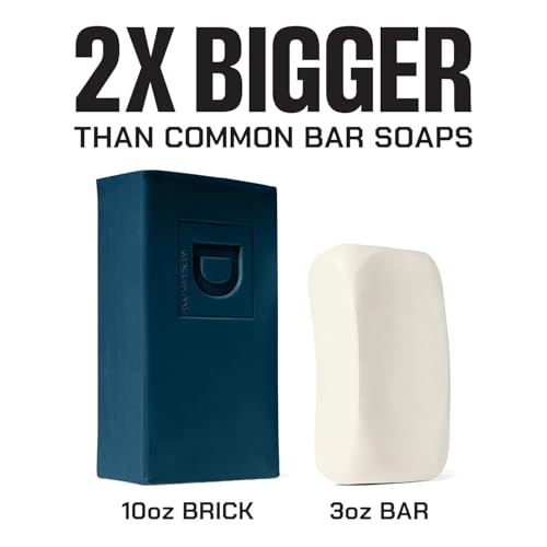 Image of Duke Cannon Naval Diplomacy Big Brick of Soap - Ocean Air and Mandarin Scent - 10oz Bar Soap for Men Long -Lasting - Triple-Milled - Moisturizing with Natural Oils - Supports U.S. Veterans