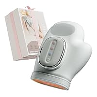 Prisag Masajeador de Manos Eléctricos Inalámbrico con Calor y Compresión, Masaje Dedos, Muñecas y Palma, Alivia Artritis y Síndrome del Túnel Carpiano, 3 Modos 5 Niveles, Regalo para Hombres y Mujeres