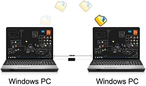 INVAFOCO USB Data Transfer Cable PC to PC for Windows - USB 2.0 Data Link PC Link Cable - Driver Free - Transfer Data Move Your Files from Windows to Windows PC