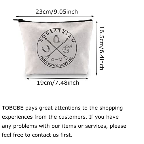 Blupark Equestrian Inspired Zipper Bag Horseback Riding Gift Heels Down More Leg Bag Horse Lover Gift Horse Trainer Gift (Equestrian Bag) #TOP1