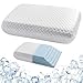 Kühlender Memory Foam Kissen 40x60, Kopfkissen Hart Fest zum Schlafen, Einstellbares Seitenschläferkissen Nackenkissen für alle Schlafpositionen mit waschbarem Bezug, Höhenverstellung von 2 bis 13 cm