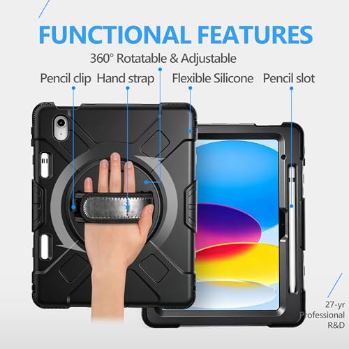 Image of Miesherk STOCK for iPad (A16) 11th /10th Generation Case 2025 /2022 Black