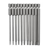 VESTTIO Torx Security Screwdriver Bit Set 11PCS 1/4 Inch Hex Shank 4 Inch/100 mm Length S2 Steel Tam