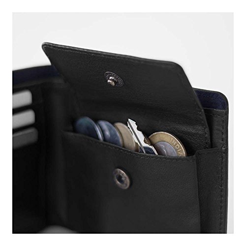 Image of DailyObjects Classic Bifold Wallet for Men | Genuine Leather Material | Holds up to 8 Credit /Debit /ATM Cards | Slim & Easy to Fit | Coin Pocket with Button Closure | Handcrafted Money Purse