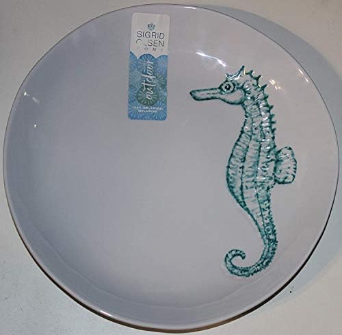 Sigrid Olsen Sealife 11" Melamine Dinner Plates - Set of 4 (Seahorse)