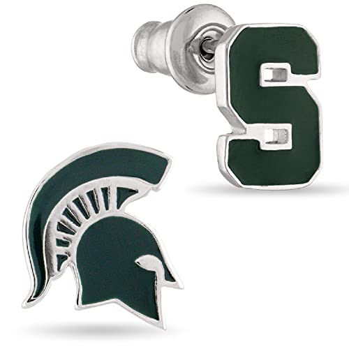 Stone Armory Earrings for Michigan State University Jewelry Gifts for Women, Graduation – Stainless Steel Skin-Friendly MSU Spartans stud earrings