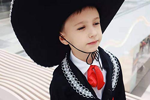Stardy Mexican Traditional Mariachi Amigo Dance Costume For Children Kids Boys Cosplay Costumes Festival Mexican Boy Costume (Black, Small) #TOP6