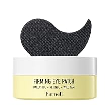 Parnell Bakuchiol Retinol Wild Yam Eye Patch 60ct | Hydrogel Patches for Wrinkles, Dark Circles & Firming | Cica HA Niacinamide K-Beauty