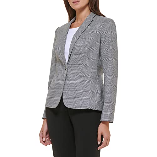 Tommy Hilfiger Women's Plaid Fitted Single Button Blazer4