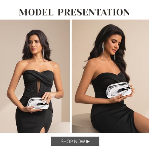 Image of PHILOMENA Evening Clutch Purses Women Acrylic Handbags Metal Handlebars Shoulder Crossbody Bag Wedding Party Casual