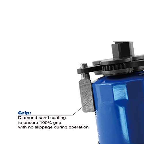 Chili Tools Adjustable 3-Jaw Two-Way No-Slip Magnetic Oil Filter Wrench With 3/8" Square Drive | Range From 2-1/4 To 4 Inch Oil Filters Removal Tool | For Motorcycles, Cars & Trucks | Made In Taiwan #TOP4