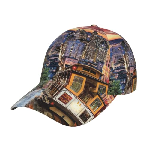 Cxzmnba san Francisco Baseball Cap, for Outdoor & Travel & Daily Wear Black