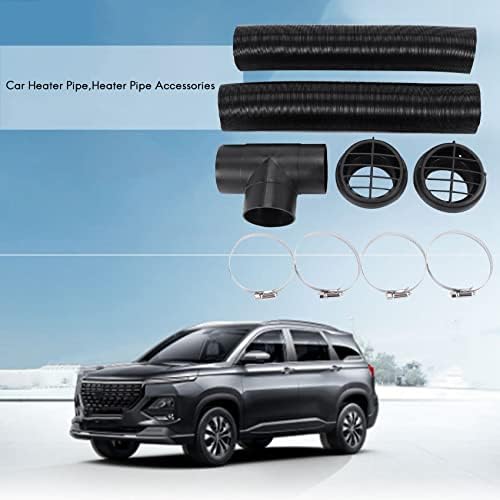 Wobekuy 60mm Car Auto Heater Pipe Duct T Piece Warm Outlet Vent Hose Set for Parking Heater Eberspacher
