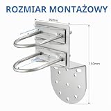 SUPAWAY 1 szt. Podwójny uchwyt na słupek antenowy U Żelazo powlekany Dacromet Uchwyt na słup antenowy V szczękę do radia, osłona przeciwsłoneczna o średnicy 25-50 mm