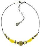 konplott psychodahlia collier Steine: Glas und Kristall Konplott: Collier Tropical Candy yellow, aufwendiges Glas-Kristall-Collier im Gelb-Mix, für Damen/Frauen