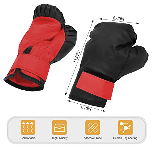 Micnaron Boxing Gloves For Men & Women, Kickboxing Training Gloves Adult Punching Gloves Heavy Bag Gloves Boxing Fight Gloves For Boxing, Kickboxing, Muay Thai, Mma, Black & Red, 12 Oz #TOP2
