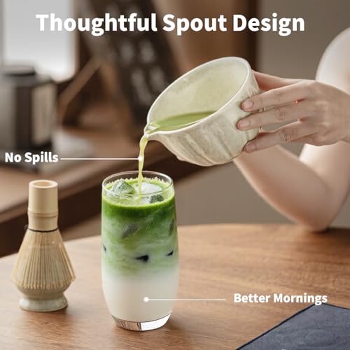 HTRCXB Matcha Whisk Set with Ceramic Bowl