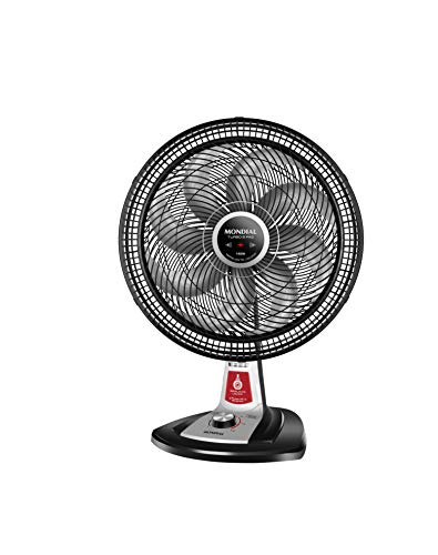 Ventilador Mondial, Turbo 8 Pás Repelente Líquido - 40cm, 127V, Preto/Prata, 140W - VTX-40-8P-RL