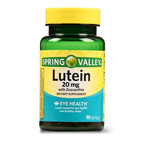 Spring Valley Lutein with Zeaxanthin Dietary Supplement, 20 mg, 90 Count