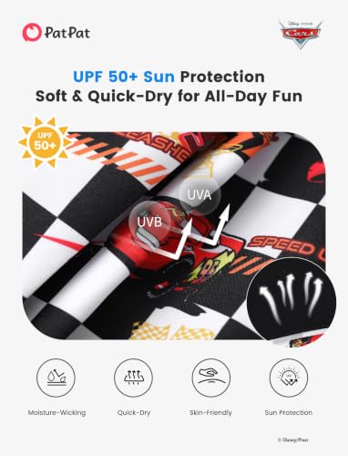 Image of Disney Stitch Spiderman Star Wars Cars Toy Story Mickey Boy Swim Trunks UPF50+Swim Shorts Compression Liner & Quick-Dry 6M-9Y