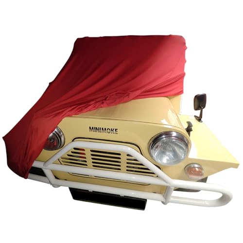 Bâche d'intérieur évite poussière et rayures housse rouge Mini Moke
