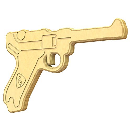 SturdiGuns Kids Luger Pistol Wooden Toy Gun with, Made in America, Extremely Durable