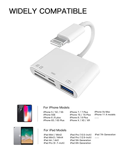 Camera Micro Sd Tf Memory Card Reader Lightning Male To Usb3.0 Female Adapter Otg Cable For Apple Iphone 11 12 Mini Max Pro Xs Xr X Se2 7 8Plus Ipad Air A Connector Flash Stick Drive Splitter #TOP5