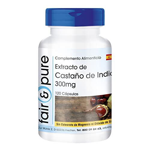 Fair & Pure® - Castaño de Indias 300mg - Extracto estandarizado al 20% de escina - Vegano - 120 Cápsulas