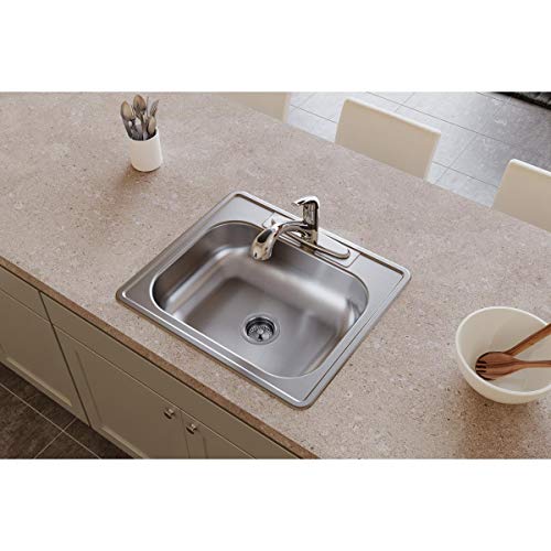 Image of Dayton D125221 Single Bowl Drop-in Stainless Steel Sink 25 x 22 x 6.5625 inch