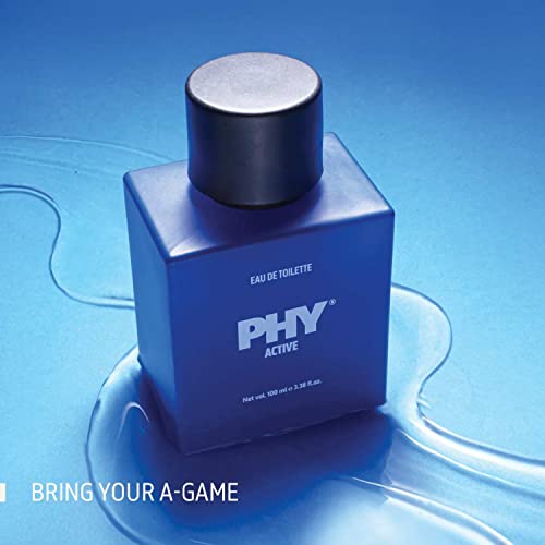 Image of Phy Active Eau de Toilette (EDT) | A whiff of victory | Magnetism of Musk paired with exotic Vanilla | Perfect post a game or workout | Long lasting fragrance, Premium perfume for men, 100 ml