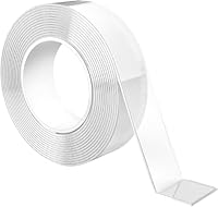 GRIFEMA Starkes Doppelseitiges Klebeband 3m - Spurlos Entfernbar, Extrem Haftend & Wiederverwendbar - Nano Haftband für Wand, Haushalt, Fotos - (3 Meter, 1 Rolle)