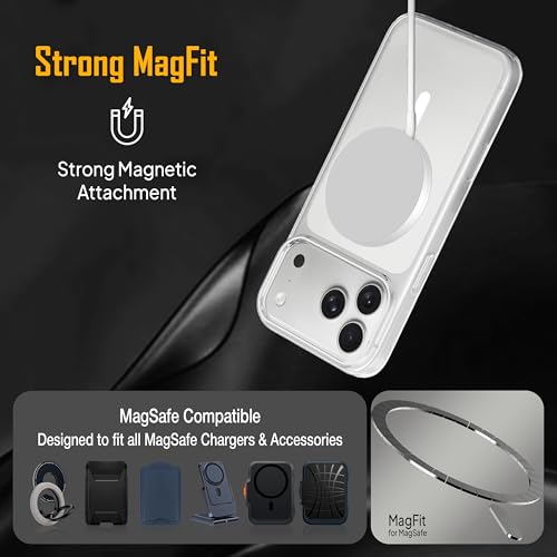 Image of Zapcase Back Case for iPhone 17 Pro Max | Slim Lifetime Anti-Yellow Crystal-Clear Cover with Elevated Camera Protection & MagSafe Compatibility | Premium German Polycarbonate | Shockproof | Clear