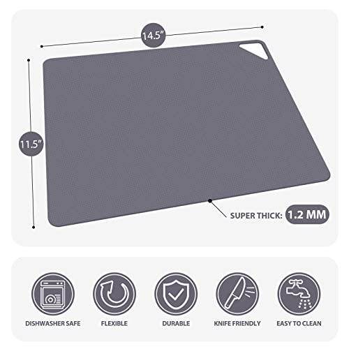 Plastic Cutting Boards For Kitchen, Wk Flexible Cutting Board Mats Set Of 3, Nonslip Cutting Board For Meat, Thin Cutting Sheets With Hole, Dishwasher Safe, Bpa Free #TOP2