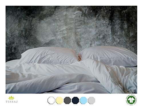Tissaj Duvet Cover King & Calinia King Size - Cloud Gray - 100%
