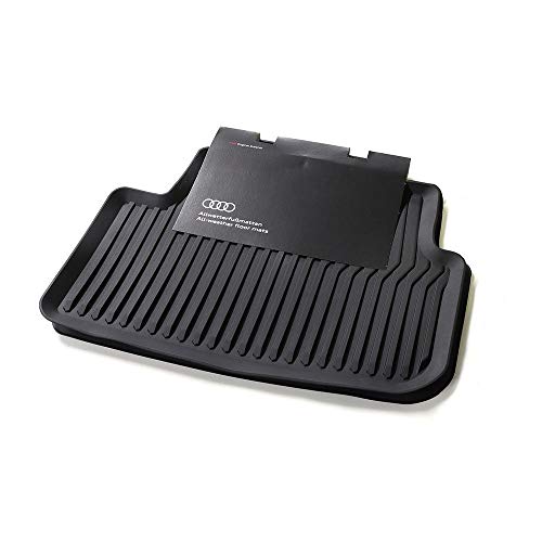 Audi 82A061511041 Gummi Fußmatten 2X Hinten Original Gummimatten Allwettermatten, Schwarz