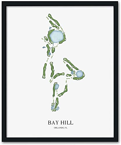Nationcog Bay Hill Golf Course Map Poster 16x20 Wall Art