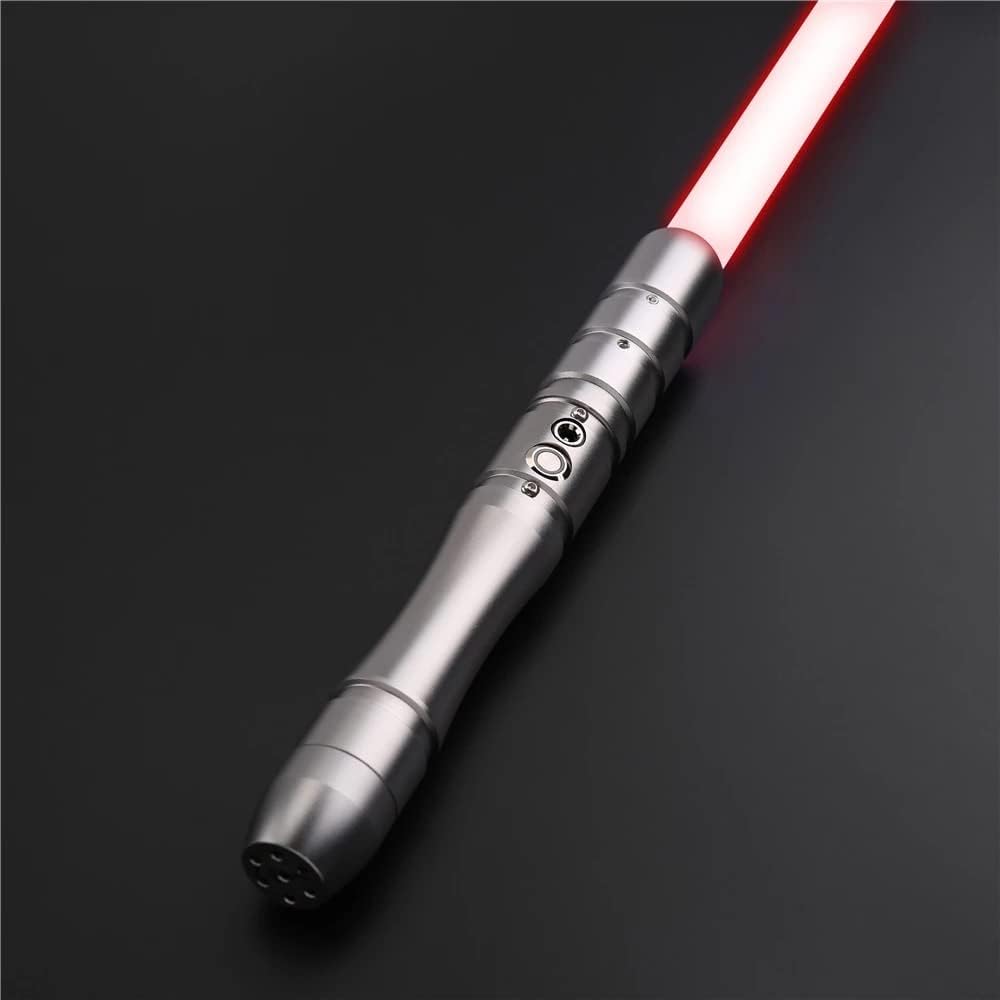 ‘Gadgets4Everyone Lightsaber with Aluminium Alloy Silver Hilt, Flash on