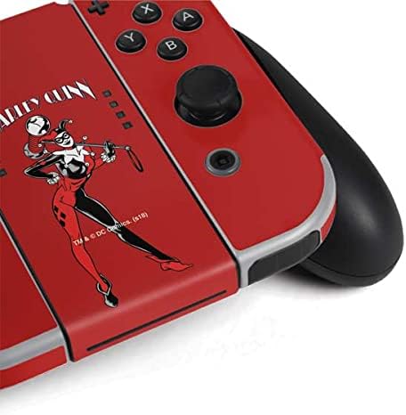 Skinit Decal Gaming Skin Compatible with Nintendo Switch OLED (2021) - Officially Licensed DC Comics Harley Quinn Classic Art Pose Design
